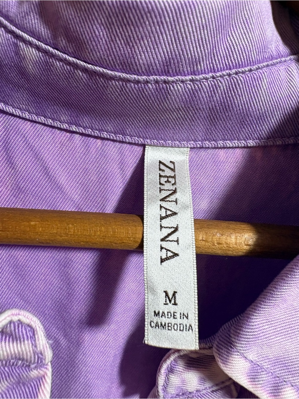 Zenana Outfitters Purple Short Sleeve Button-Front Romper - Picture 3 of 6